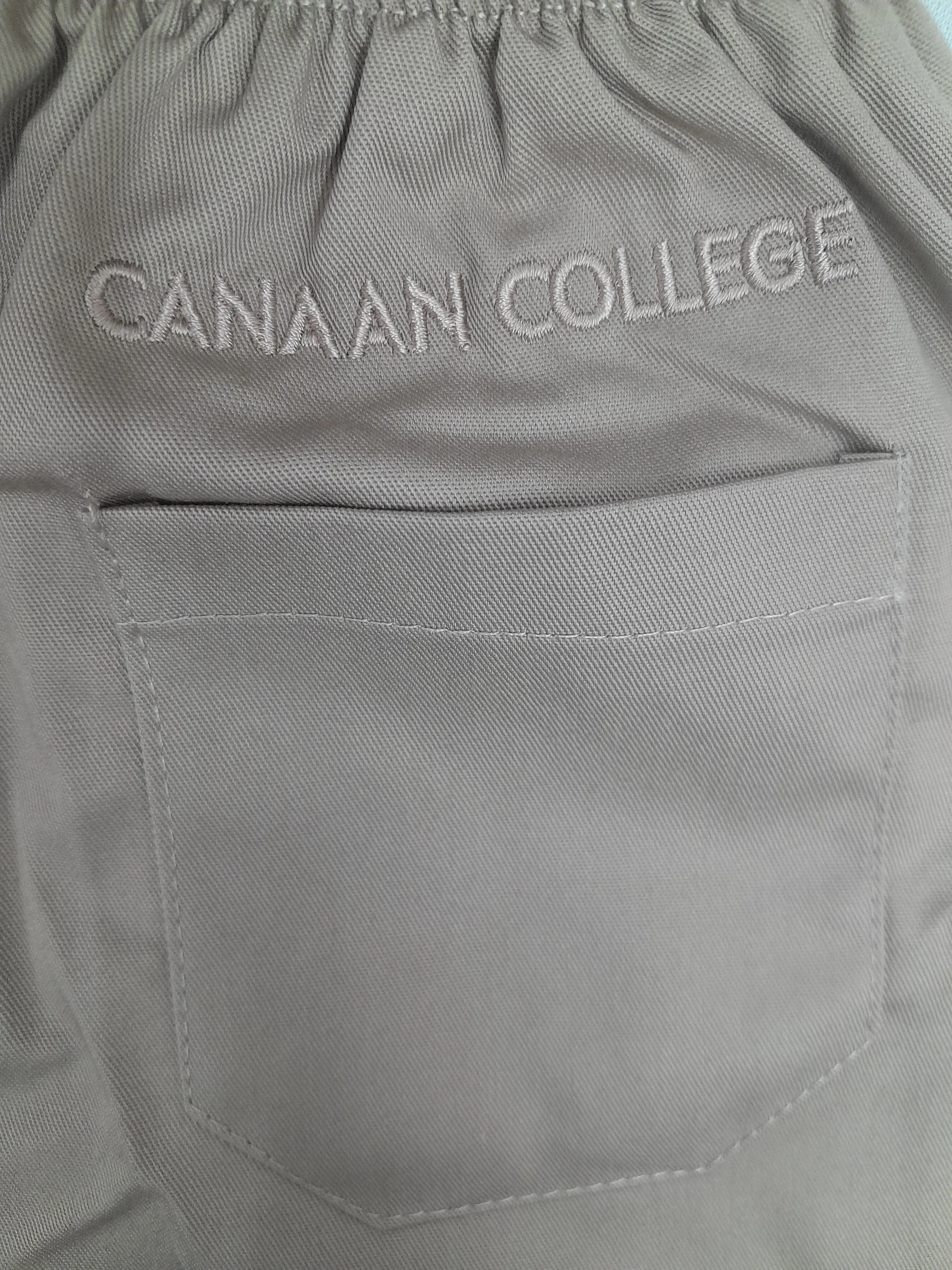 Beltloop Trouser Khaki Emb - Canaan College - Image 3