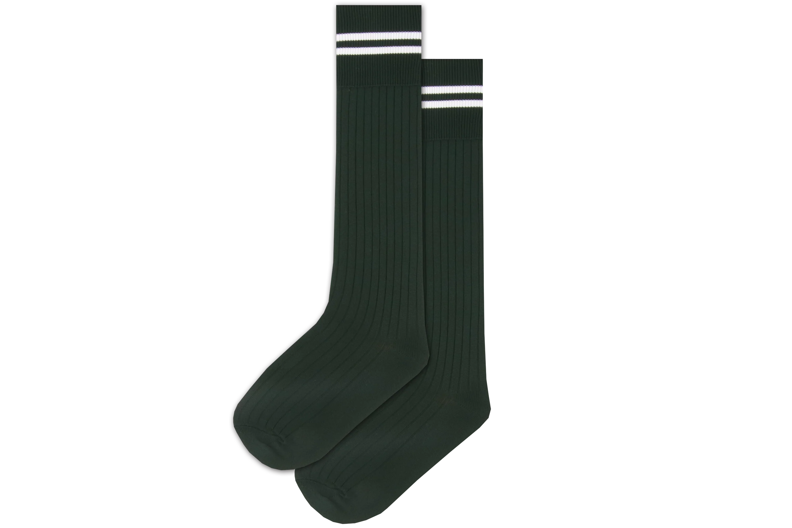 Boys 3/4 Striped Long Socks - Phaps Bottle/White