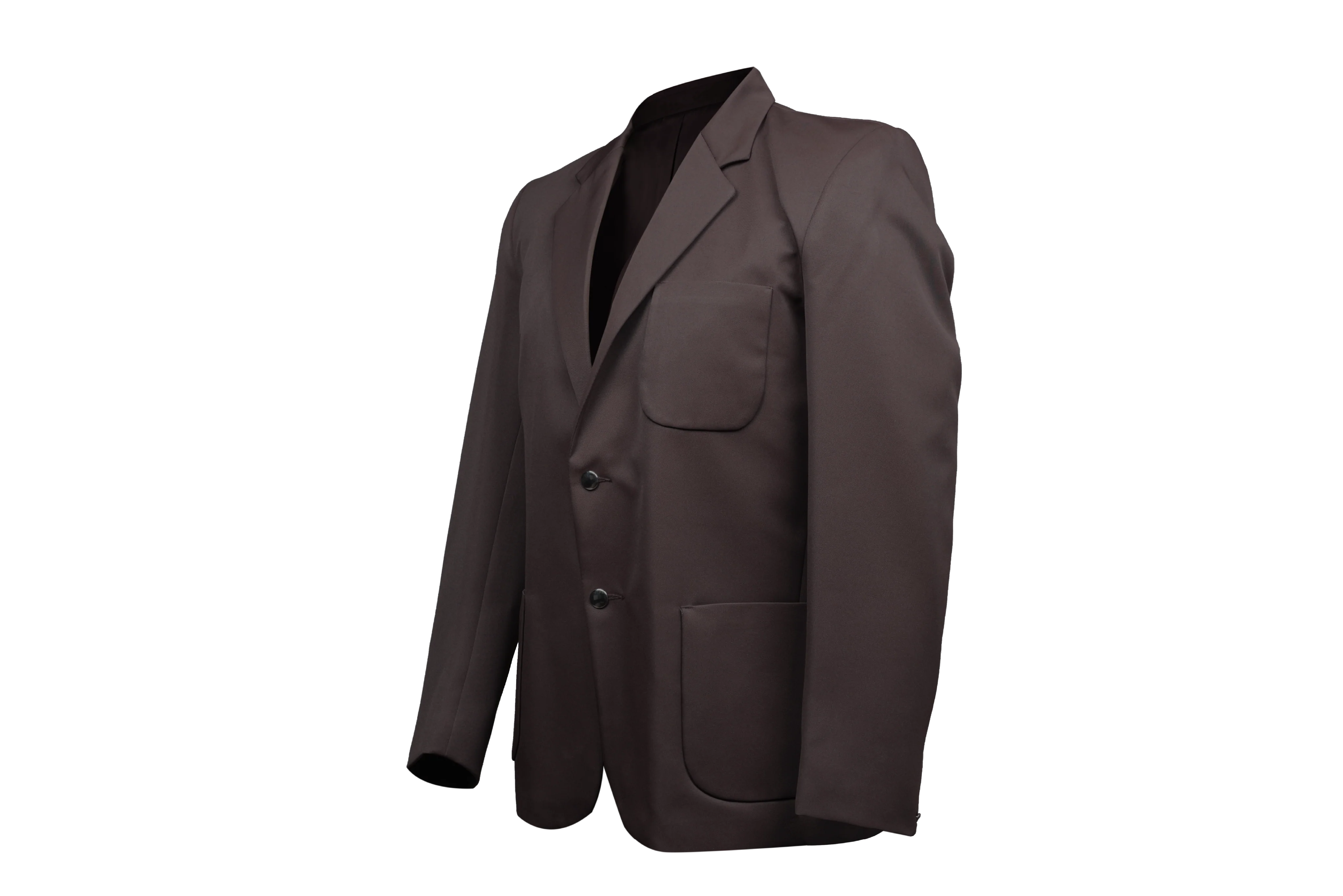 Gents Plain Blazer - Brown - Image 3