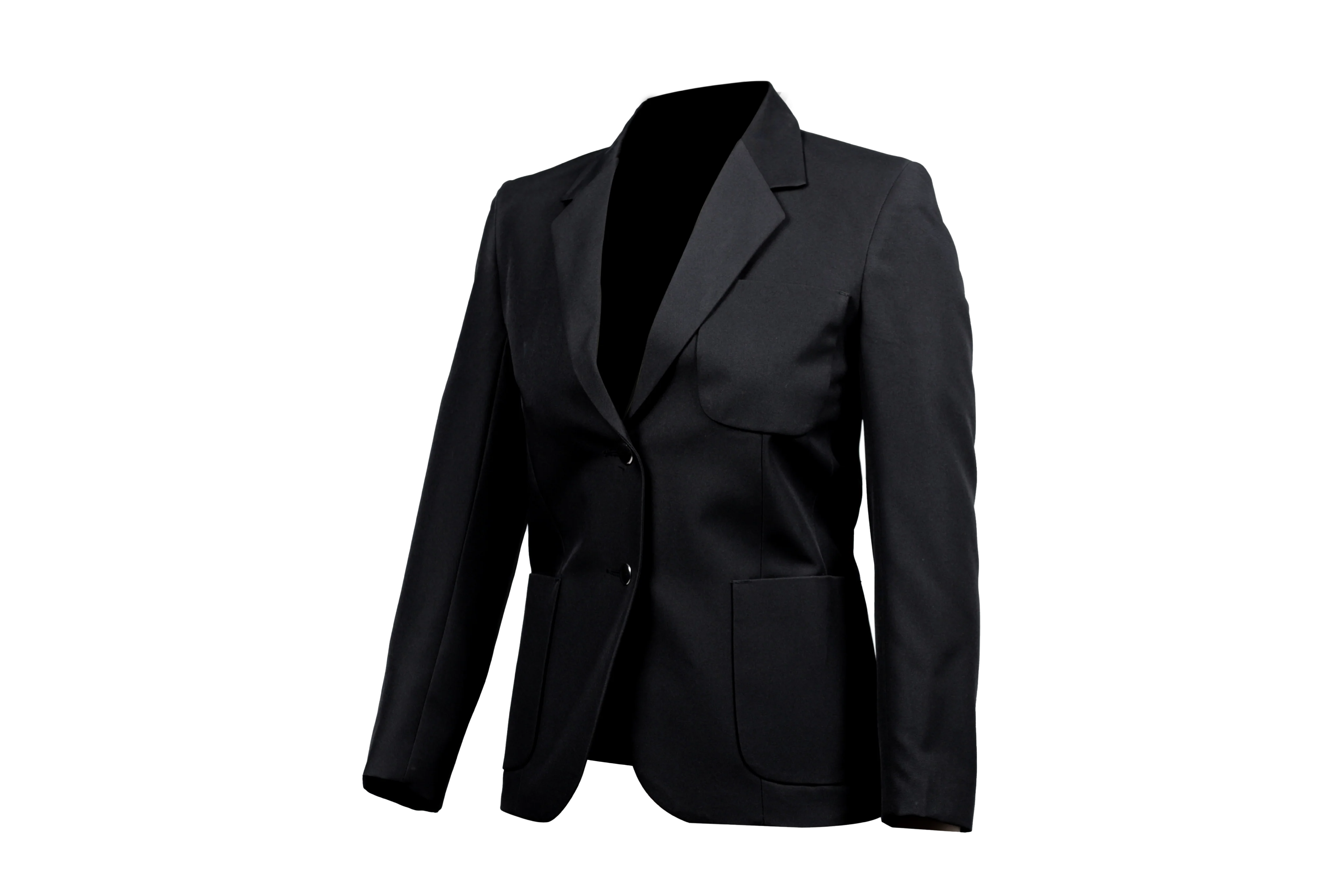 Ladies Plain Blazer - Black - Image 3