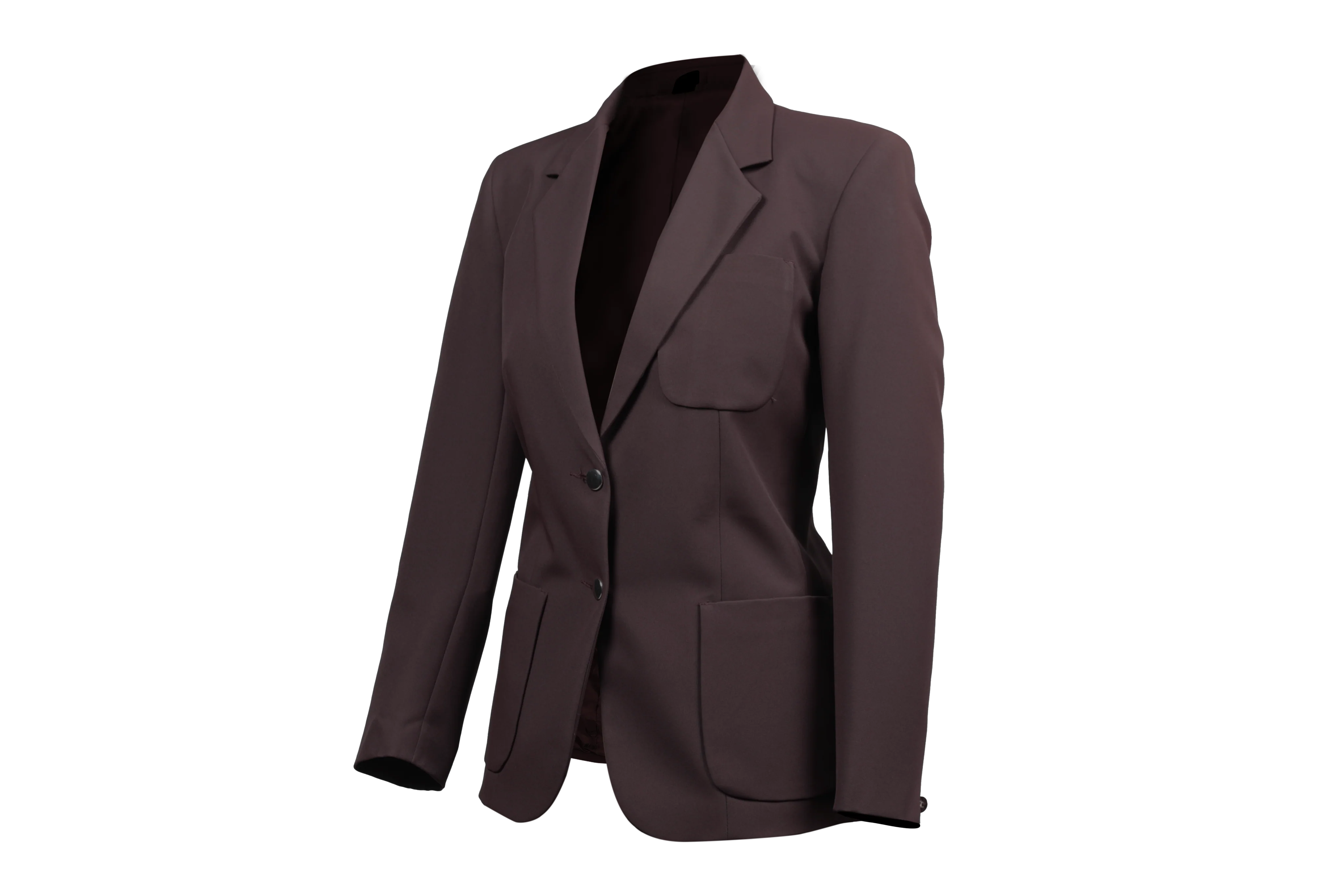 Ladies Plain Blazer - Brown - Image 3