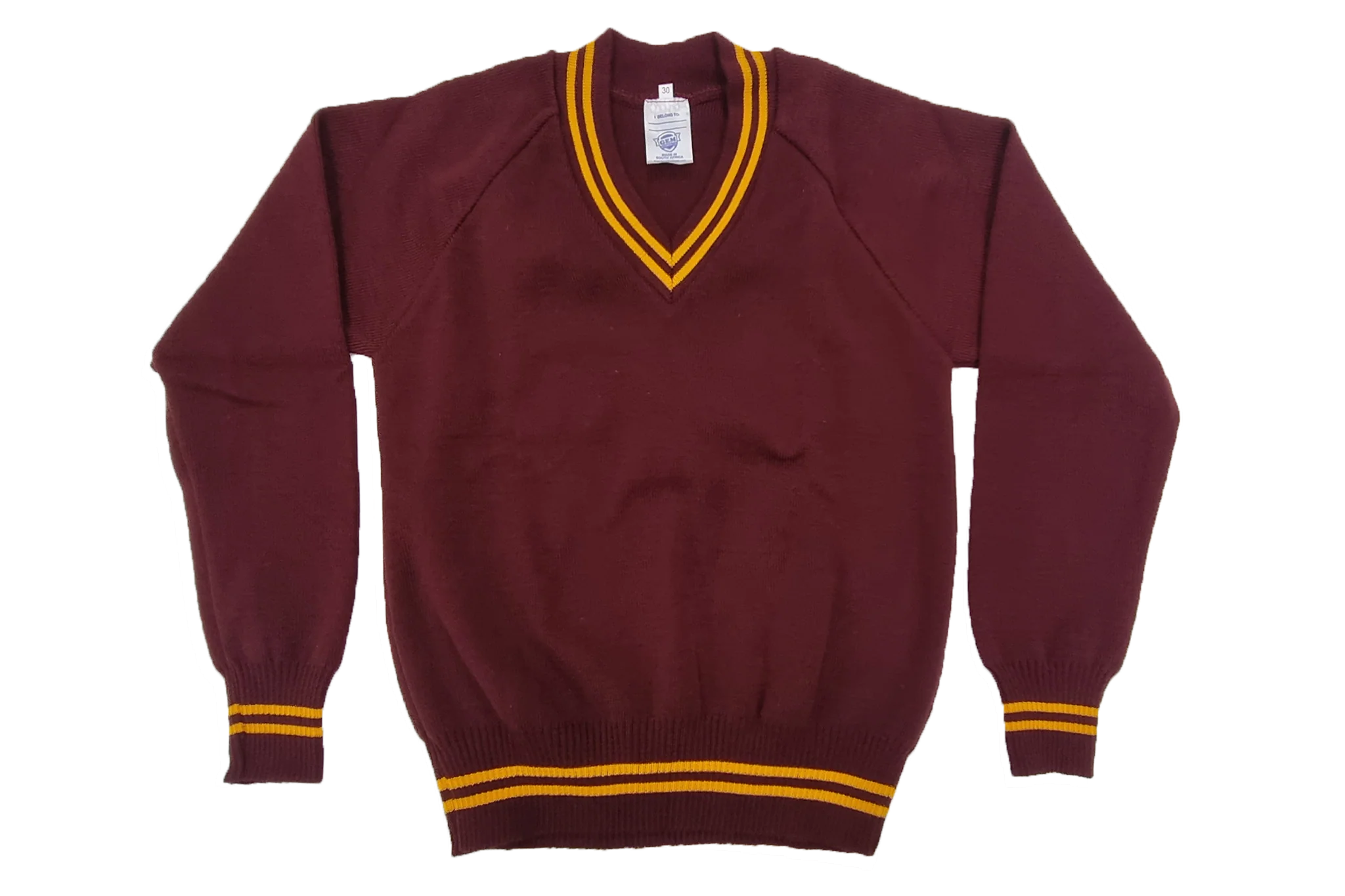 Longsleeve Striped Jersey - Botha Sigcau Maroon/Gold