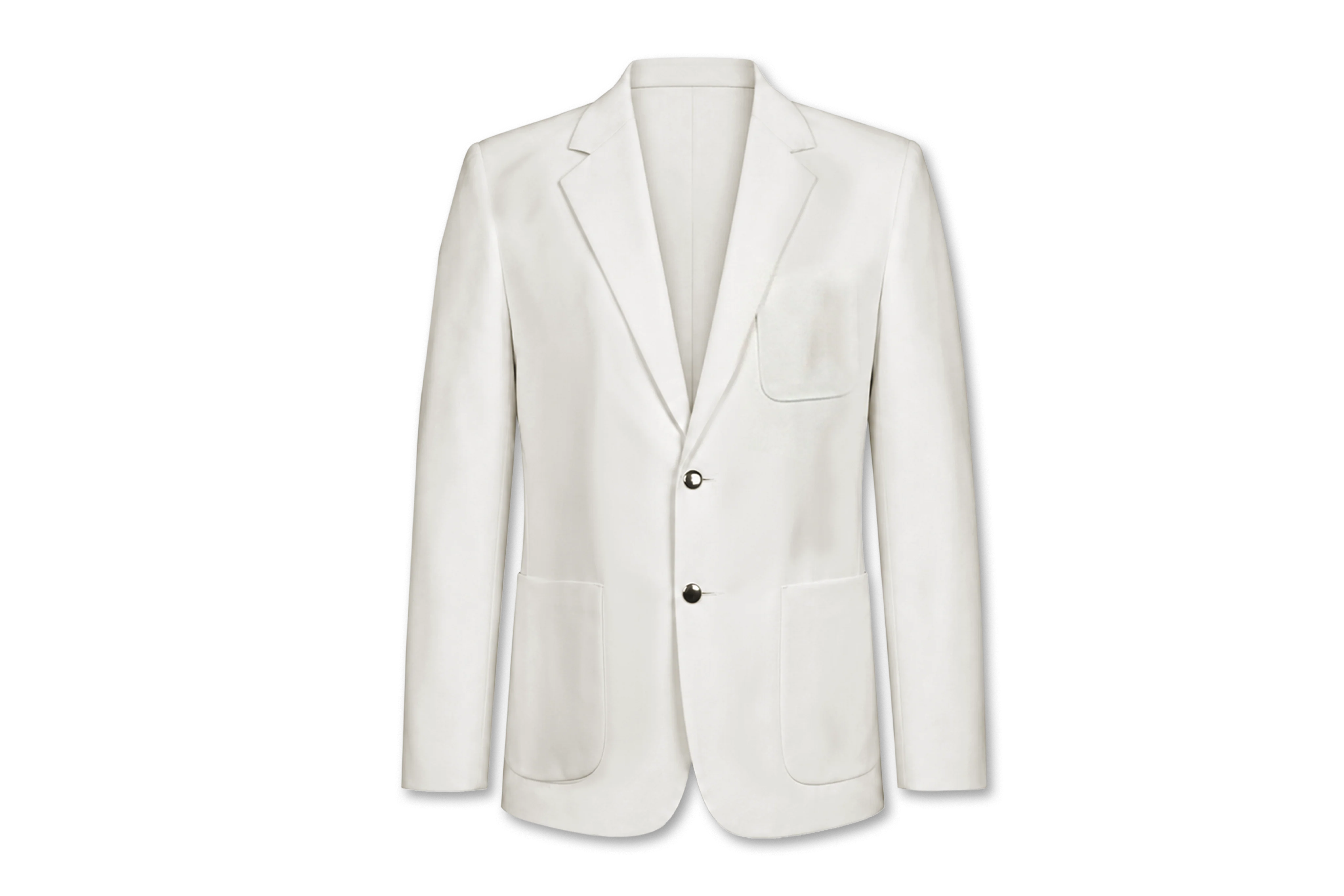 Gents Plain Blazer - Cream (Fitted Top Pocket)