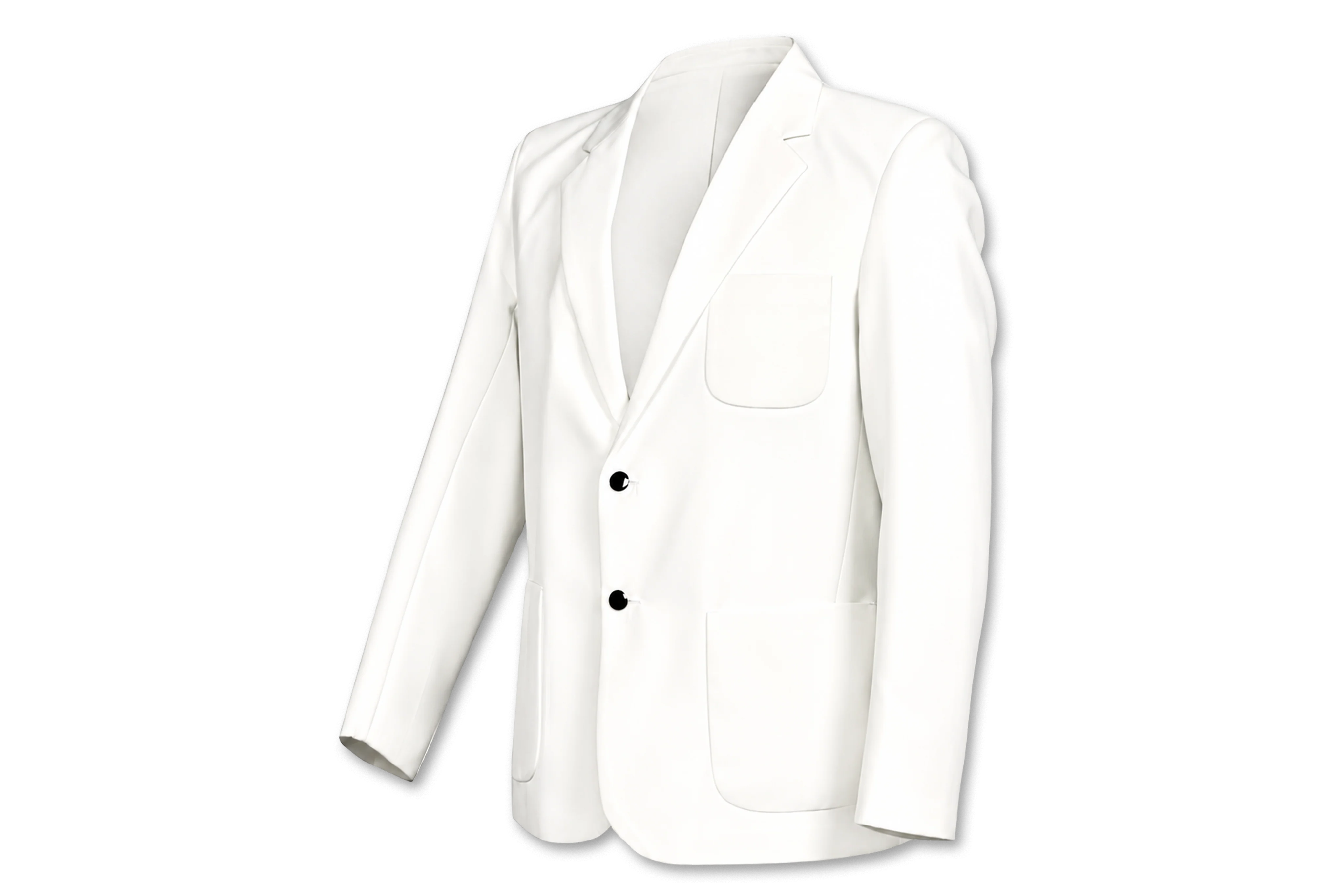 Gents Plain Blazer - Cream (Fitted Top Pocket) - Image 3