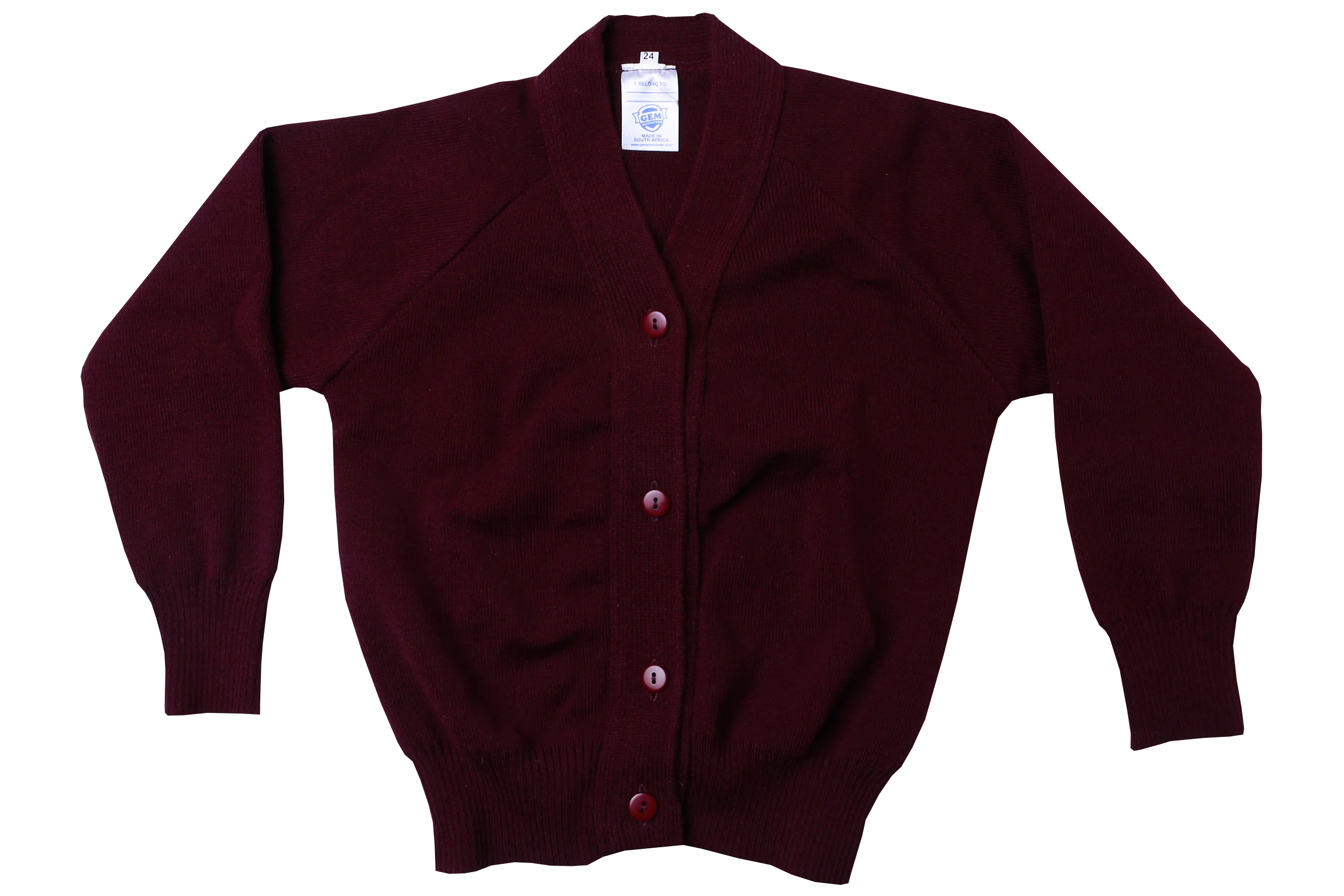 Plain Cardigan - Maroon