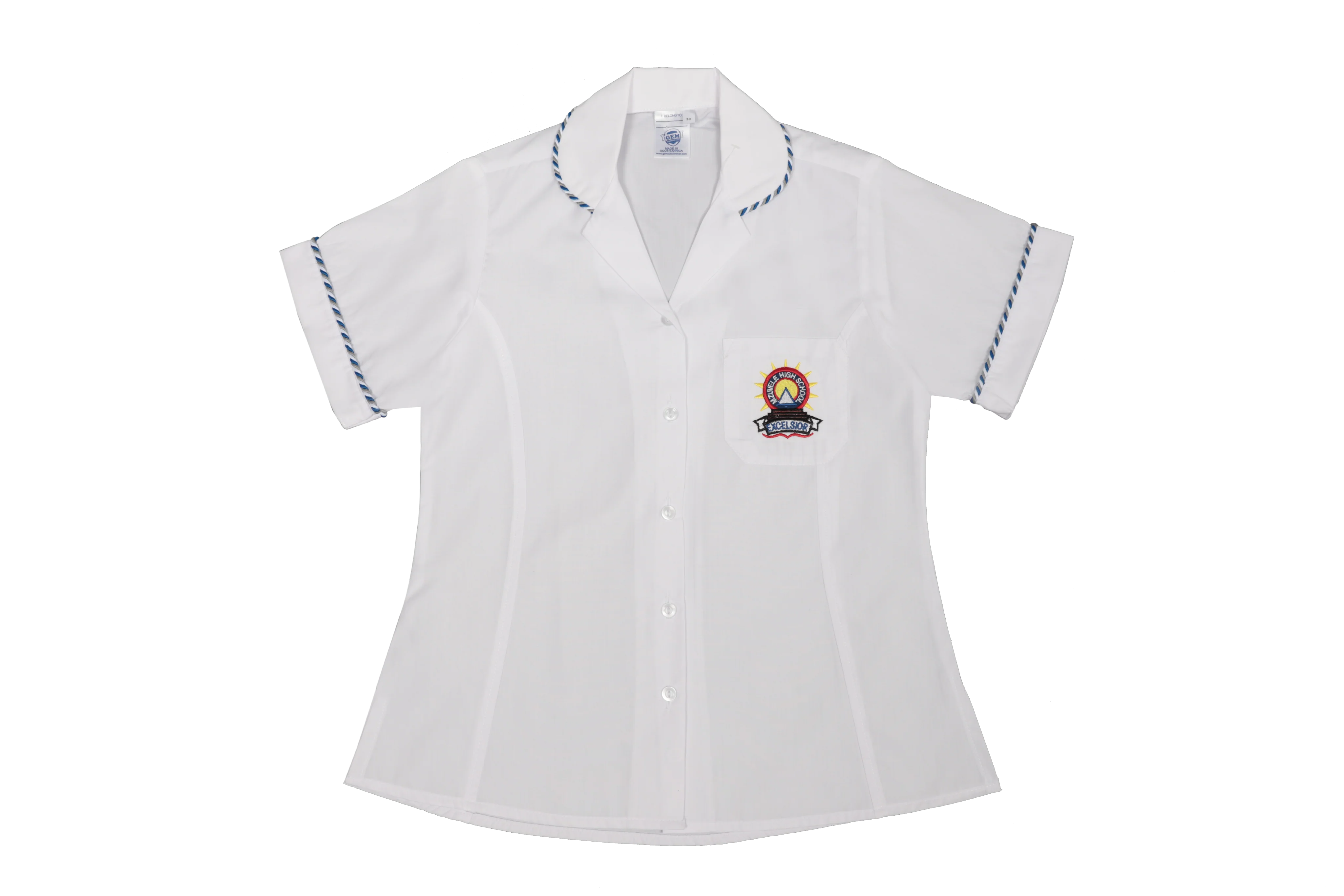 Short Sleeve Braided Blouse EMB - Mzuvele