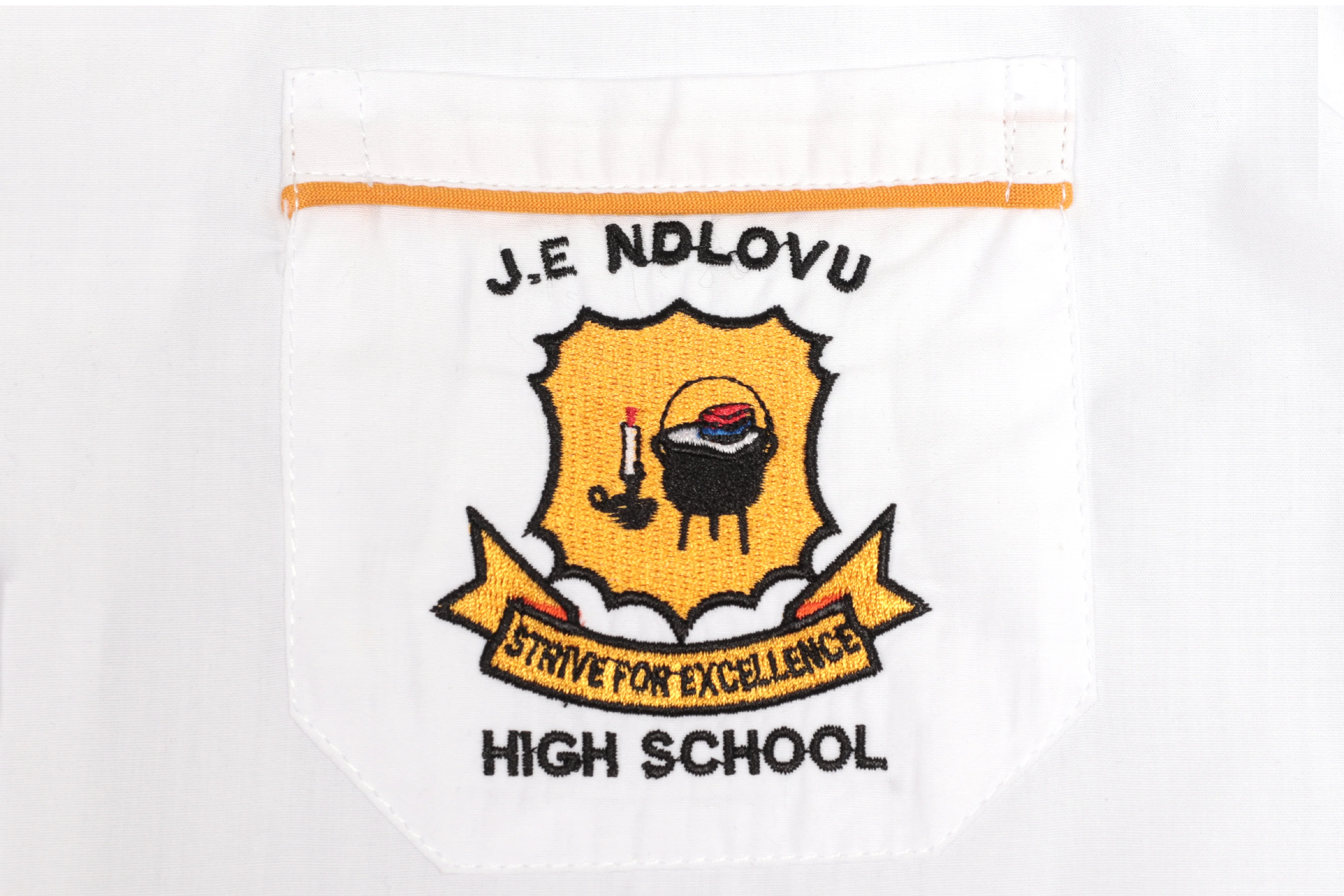 Short Sleeve Roundneck Blouse Emb - J.E Ndlovu High School - Image 2