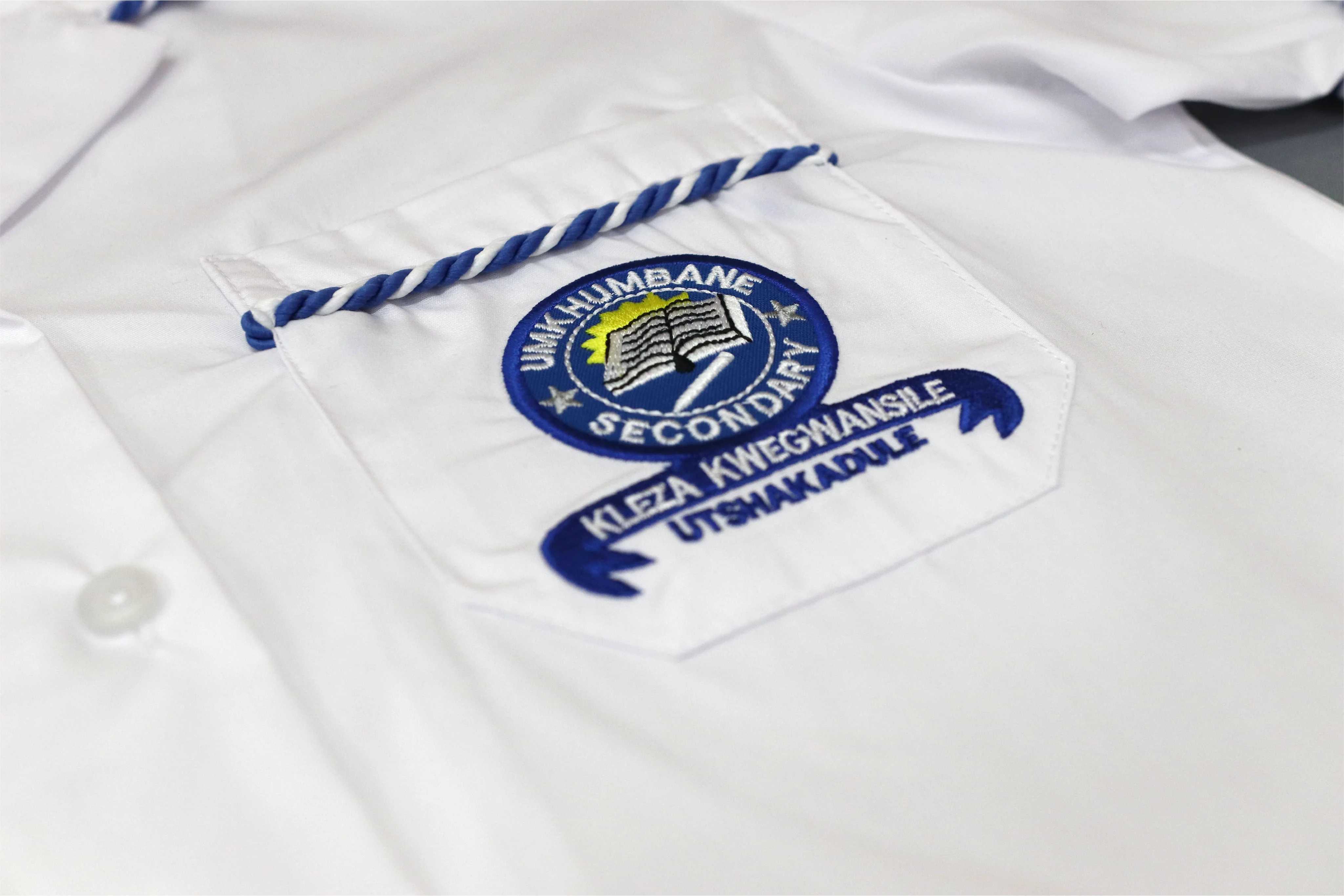 Shortsleeve Braided EMB Blouse - Umkhumbane Secondary/Chesterville - Image 2