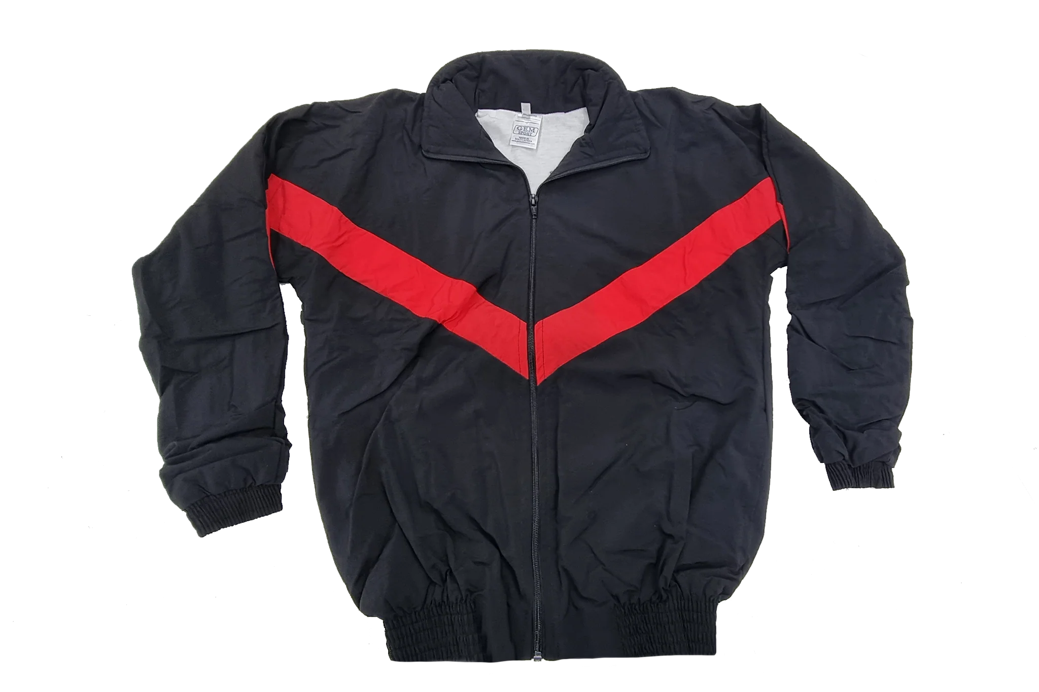 Taslon Tracksuit Set Plain - Black/Red