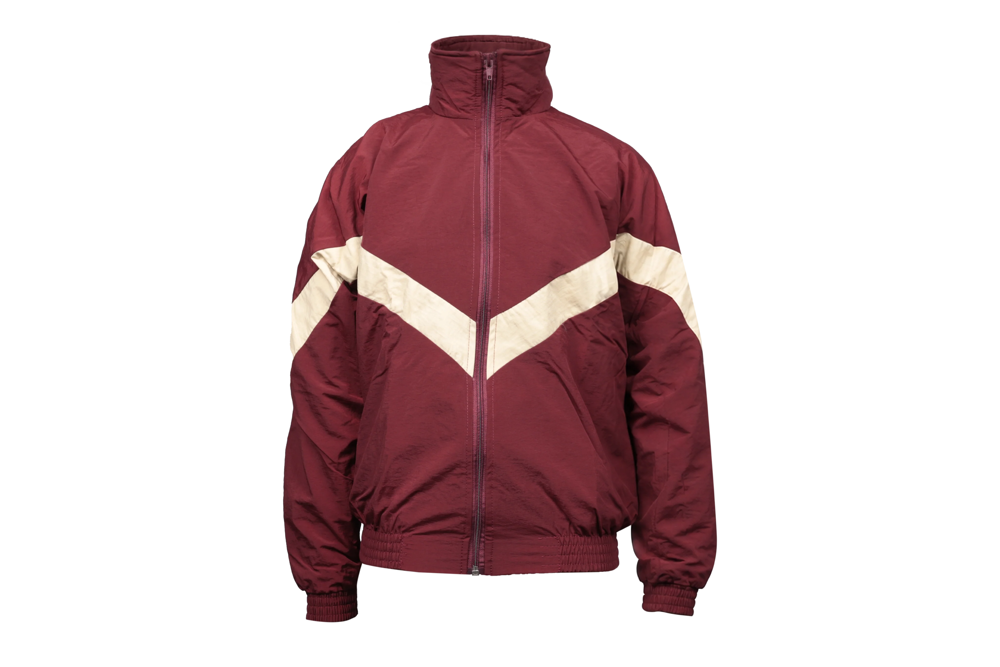 Taslon Tracksuit Set Plain - Maroon/Beige