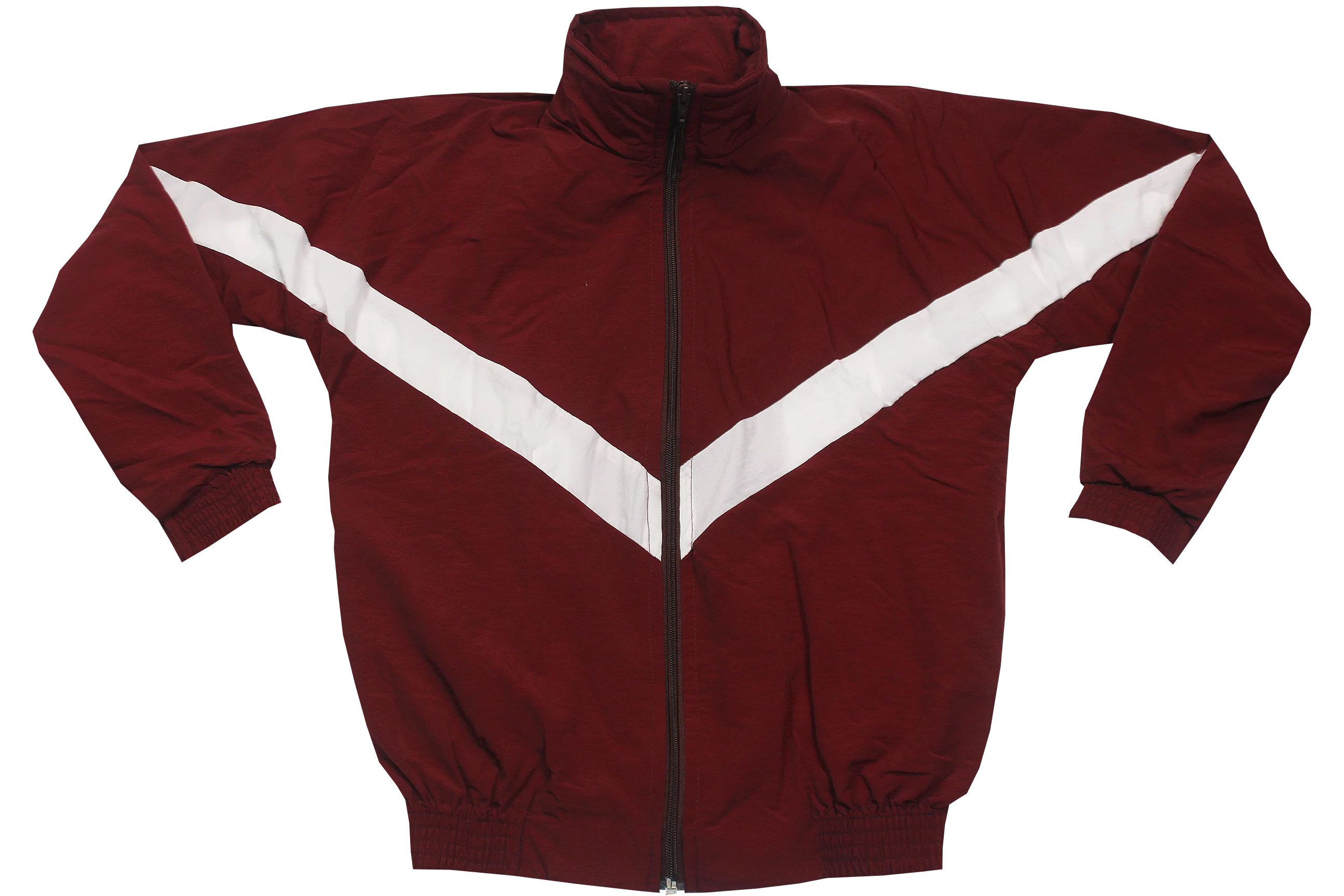 Taslon Tracksuit Set Plain - Maroon/White